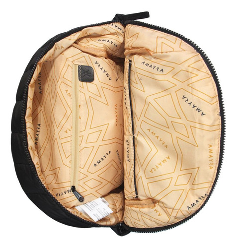 Mochila Nylon Matelasse Amayra Urbana Ofer! Color Negro Diseño De La Tela Liso