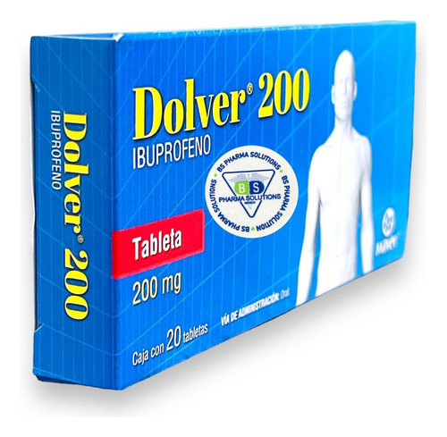 Dolver 200 Ibuprofeno C/20 Tabletas Maver