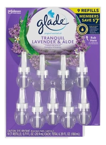 Glade Recambios De Ambientador Aceite Perfumado 9 Unidades