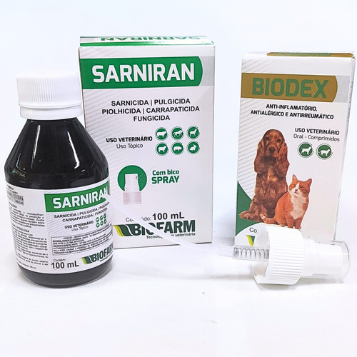 Sarniran Spray Sarna Pulga Piolho Carrapato + 20 Comp Biodex
