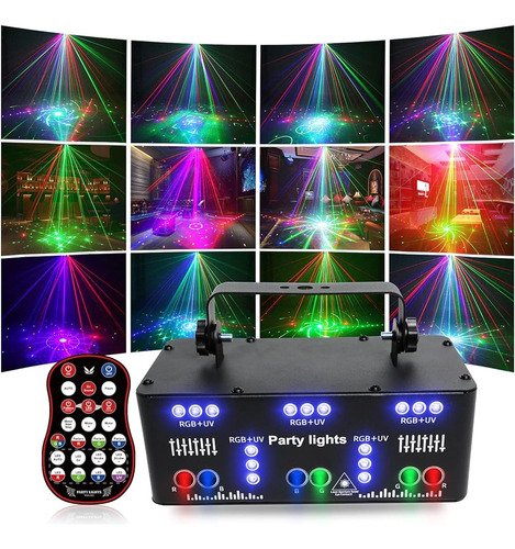 Luces Profesionales Para Dj Para Fiesta, 21 Lentes Rgb Uv Di