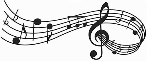 Auhoky Música Notación Notas Banda Etiqueta De La Pared Deca