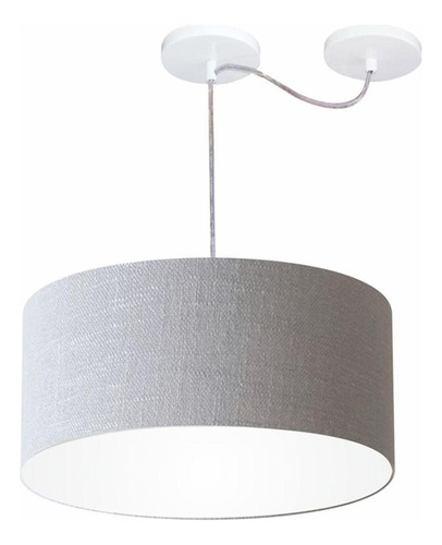 Lustre Pendente Cilíndrico Desvio Rustico Cinza Mj-4147 Mesa