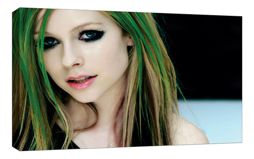 Cuadro Decorativo Canvas Moderno Avril Lavigne Color Avril Lavigne 4 Armazón Natural