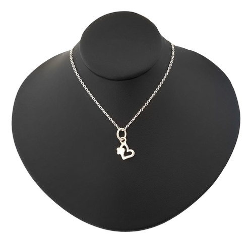 Collar Para Mujer Niña Corazón Pequeño Joya Regalo En Plata