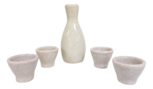 Set De Sake Classic - Beige De Cerámica