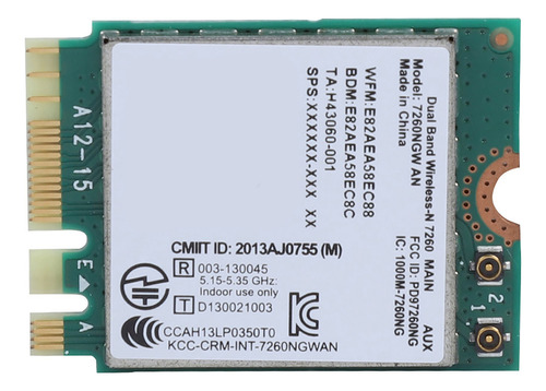 Para Intel 7260ngw Una Tarjeta Wifi Inalámbrica 2.4g/5g Blu