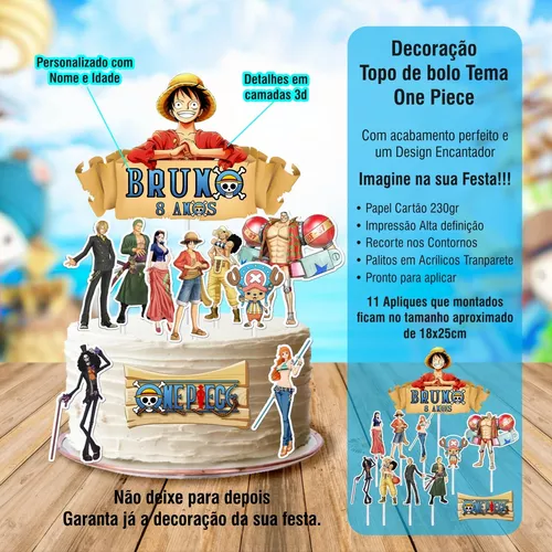 Kit Festa 3d One Piece Aniversário Completo