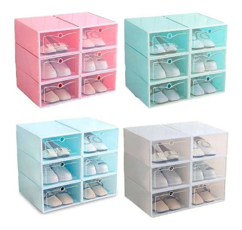 Imagen 5 de 7 de Cajones Organizador Zapatos Apilable 6 Unidades