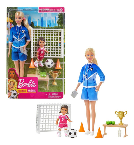 Muñeca Barbie Entrenadora De Fútbol - Original Mattel