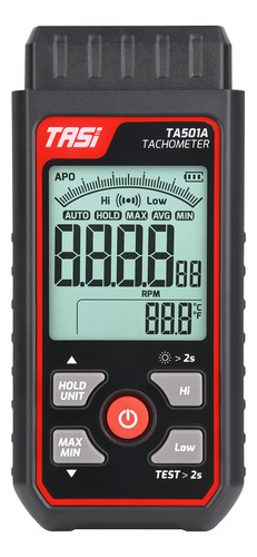 Tacómetro Digital Tasi Ta501a, Pantalla Lcd, Rpm, Sin Contac