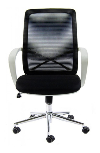 Silla Equis Oficina Con Apoyo Lumbar Base Cromada