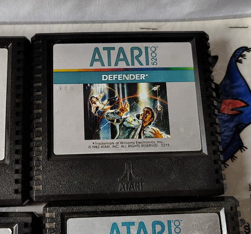 6 Video Juegos Atari 5200,qix,pacman,kangaroo,defender. (Usado)