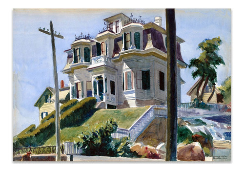 Cuadro Canvas La Casa De Haskell Edward Hopper 35x50 M Y C