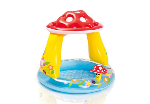 Piscina Para Bebes Con Techo Con Diseño De Hongo Intex 57114