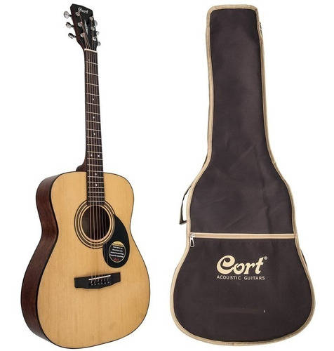 Guitarra Acústica Cort Af510 Op Open Pore Con Funda.