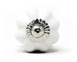 Imagen 1 de 6 de Tirador Chico Flor Nº1027 Blanco X1 Unidad