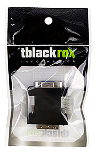 Adaptador Dvi Macho X Vga Db15 Fêmea Tblack Preto