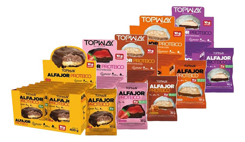 10un Alfajor Proteico Zero Açúcar Topway