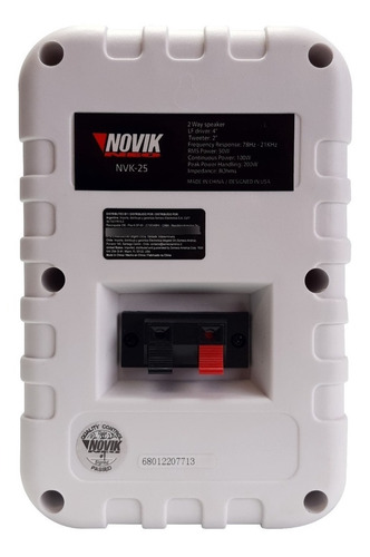 Par de alto-falantes de instalação NVK 25 Bk- 101db