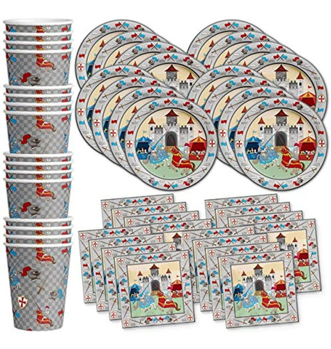 Medieval Knight Castle Birthday Party Supplies Set Plates Na