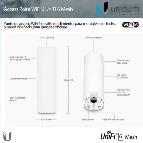 Access Point Ax5400 Ubiquiti Unifi U6-mesh