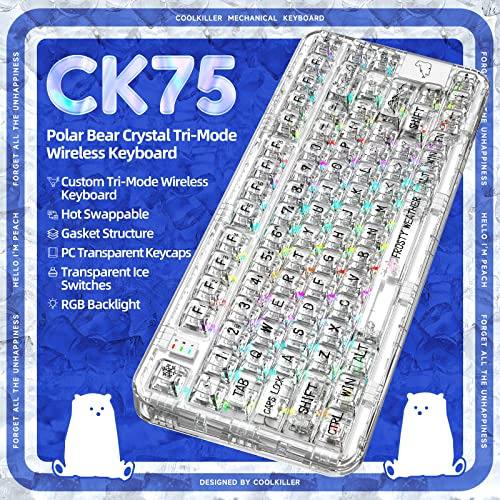 Coolkiller Ck75 Teclado Mecánico Inalámbrico Intercam...