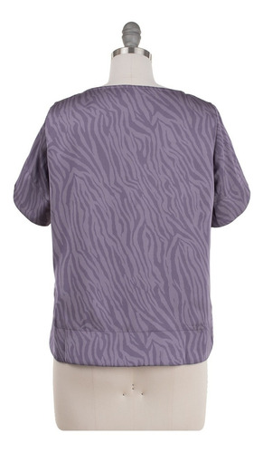 Imagen 3 de 7 de Blusa Print Animal Satinada Vestir Holgada Ligera Fresca.