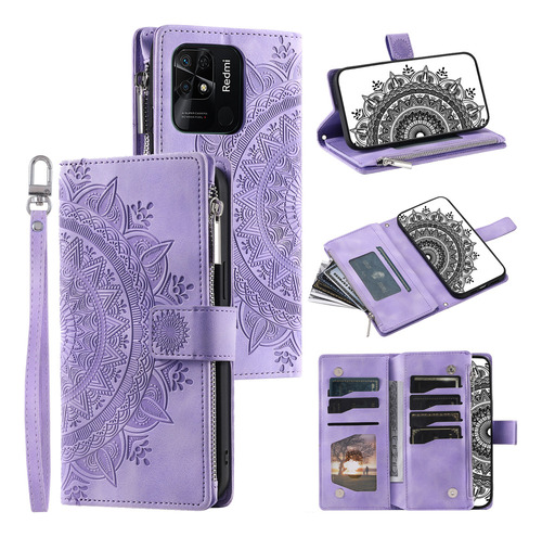 Funda De Cuero Con Ranura Para Tarjetas Lanyard Wallet Para