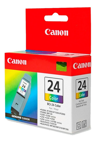 Cartucho Bci-24 Color Canon Bci24 Pixma Ip100 Mp130 Original