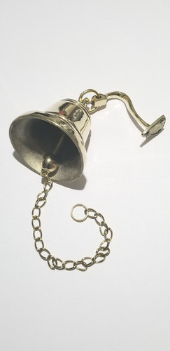 Campana De Colgar N.1 De Bronce Pulido Con Soporte
