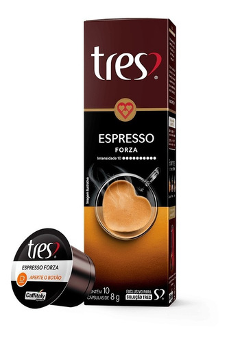 Cápsula De Café Espresso Forza Tres 3 Corações