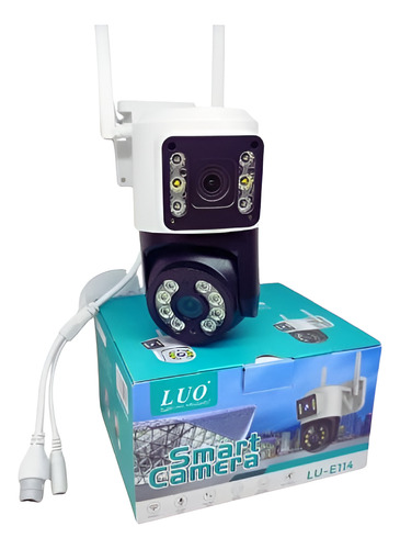 Cámara De Vigilancia Domo Luo Lu-e114 - Doble Camara Blanco