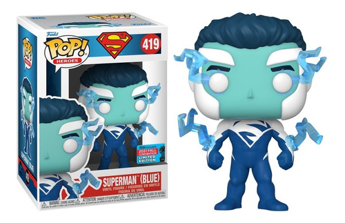 Funko Pop Superman Blue 2021 Fall Convention + Protector