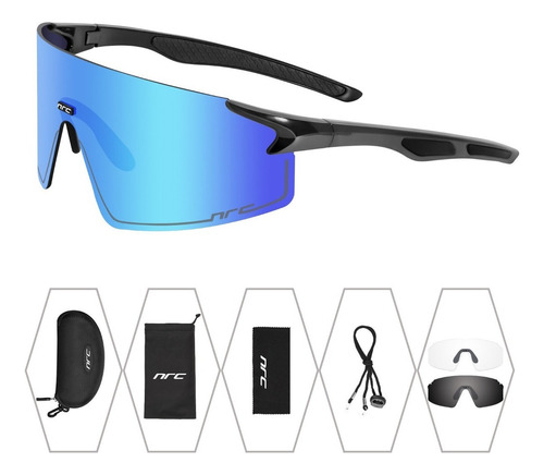 Gafas De Ciclismo Deportes Al Aire Libre Enjuague Uv400 Prot