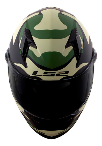 Capacete Ls2 Ff358 Army Camuflado Fosco Verde Militar Tamanho do capacete 60