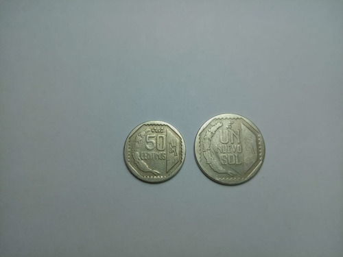 Monedas De Sol Peruano 1996 Y De Cincuenta Centimos De 1994