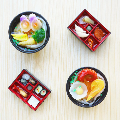 4 Imanes Decorativos Para Refrigerador De Ramen Y Sushi, Par