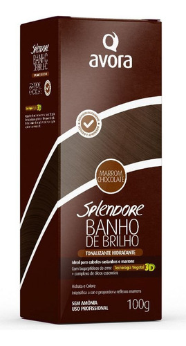 Avora Splendore Banho De Brilhotonalizante Marrom Chocolate