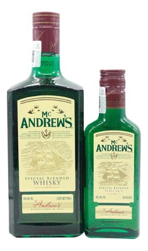 Pack De 4 Whisky Mc Andrews 750 Ml + Botella De 200 Ml