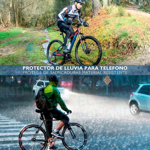 Imagen 9 de 10 de Funda Bolso Impermeable Para Celular 360º Bicicleta Moto