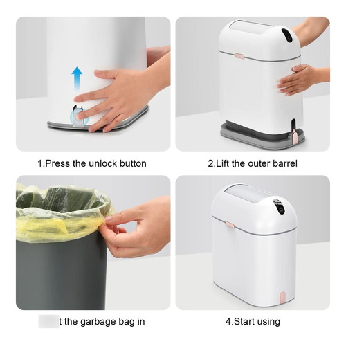 Bote De Basura Baño Mariposa 9.5 Litros Sensor Mmg