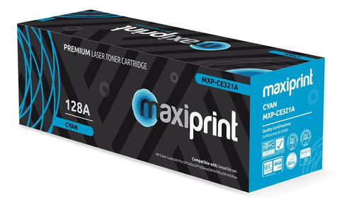 Toner Maxiprint Compatible Hp 128a Cian (ce321a)