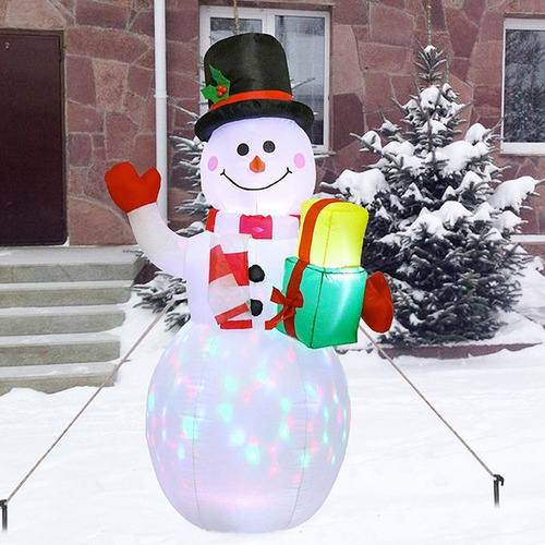 Muñeco De Nieve Inflable Navideño, Decoración Navideña,