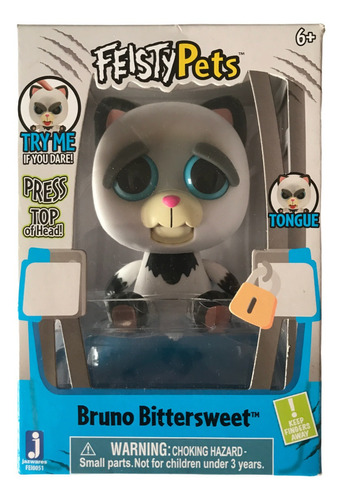 Feisty Pets Gato Bruno Bittersweet Figura 10cm Jazwares 2017