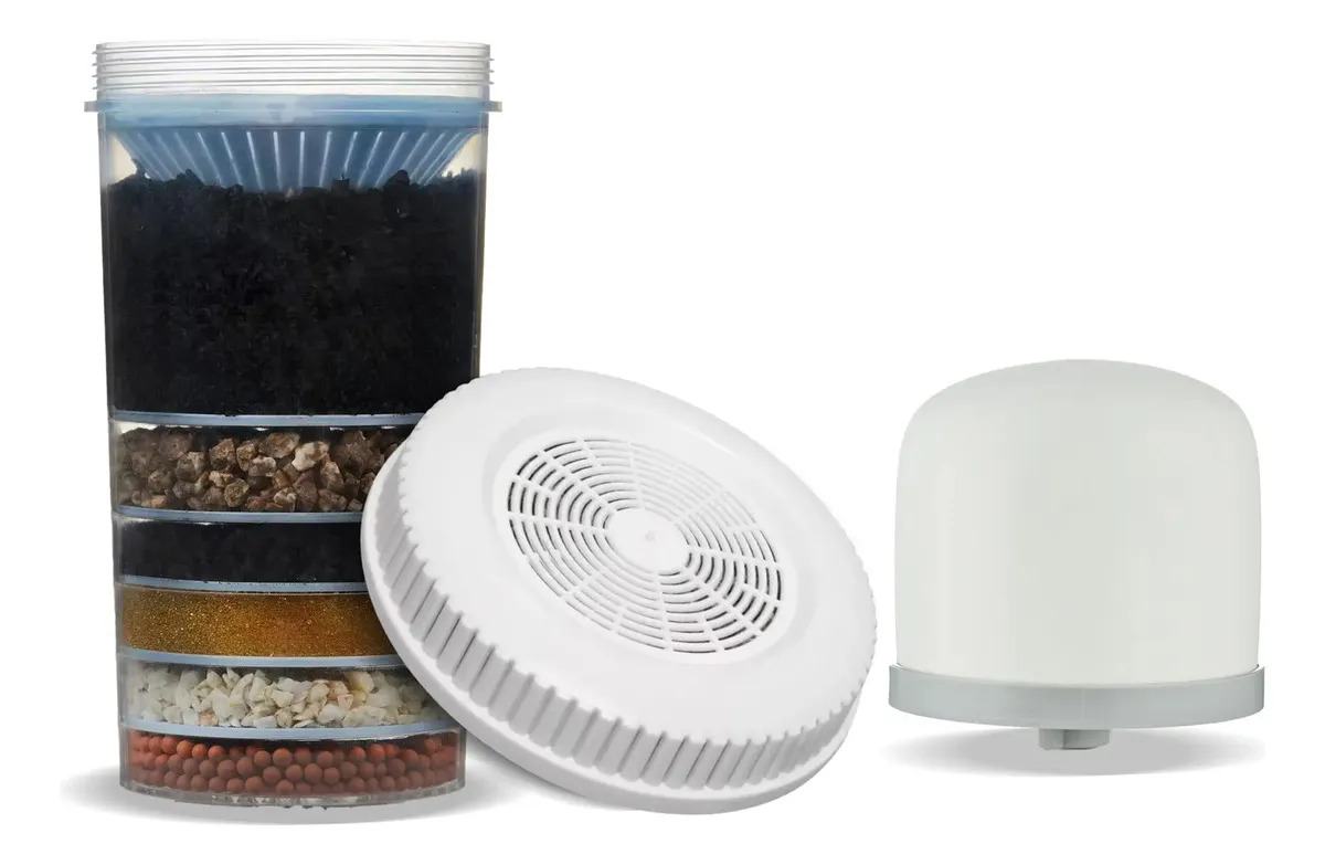 Kit 3 Repuestos Para Filtro Purificador Ecotrade Filters Blanco 14 Litros