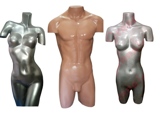 Maniquies Medio Cuerpo (torso) Dama Hombre Fibra De Vidrio