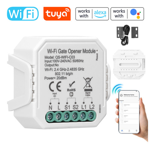 Controlador De Abre-puertas De Garaje Tuya Wifi De Forma Rem