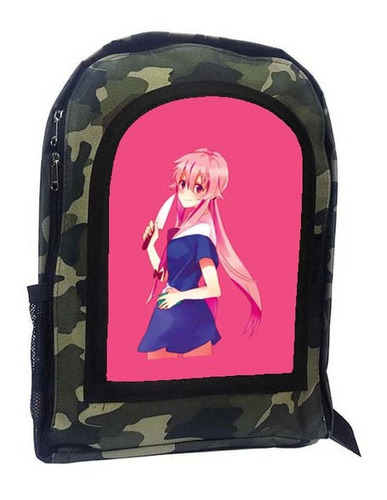 Mochila Camuflada Mirai Nikki Future Diary Yuno Gasai A32