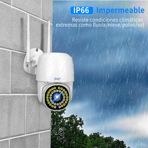2NLF® Cámara De Seguridad Exterior camara wifi Full Hd 4mp Con Led camara vigilancia